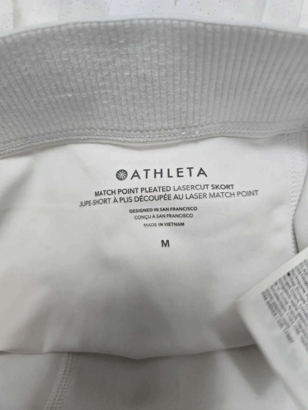 Athleta White Pleated Mini Skirt